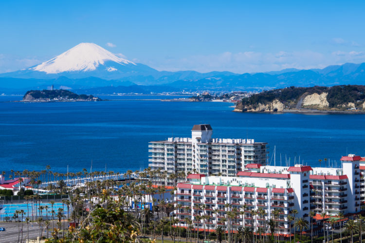 リゾートマンションと富士山